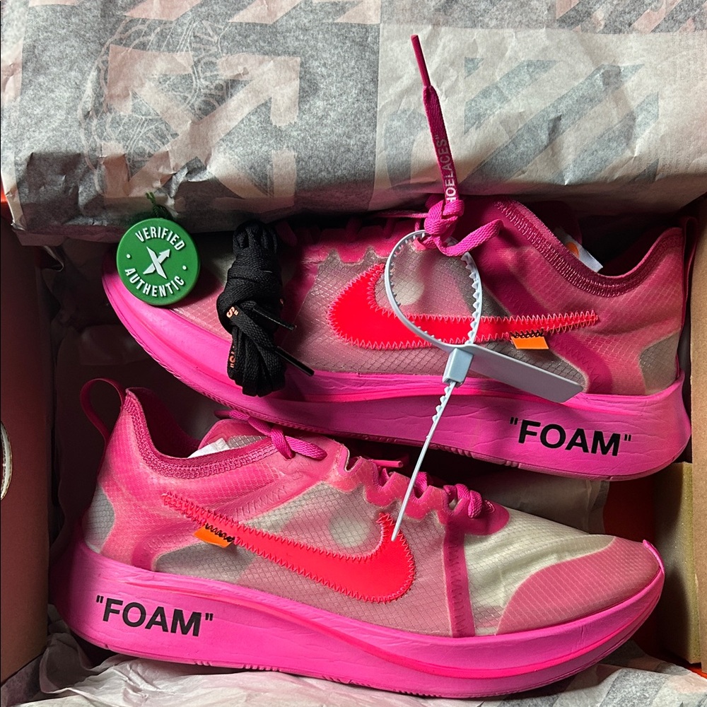 Nike Zoom Fly Off-White pink tulip AJ4588-600 Size 11.5